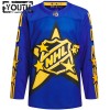 Barn All-Star 2024 tröja med eget tryck NHL Game Adidas x Drew House Blå Authentic